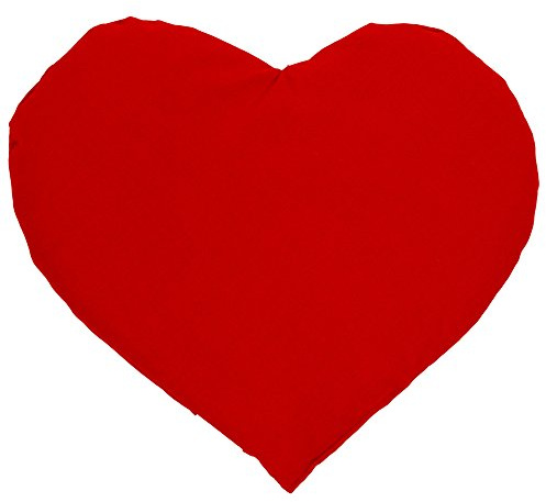 Cuscinetto a forma di cuore con noccioli di ciliegia - 30 x 25 cm rosso - Cuscino termico - Caldo e freddo