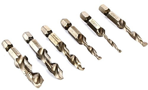 Kombi Gewindebohrer Sackloch Maschinengewindebohrer Gewindeschneider M3-M10 Hss Bit 1/4 für Bohrmaschine Akkuschrauber BI112 nacg Auswahl (M4) von Bayram®