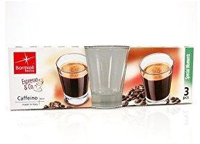 Set bicchieri Caffeino Bicchieri Da Caffe' tazzine in vetro 3 pezzi