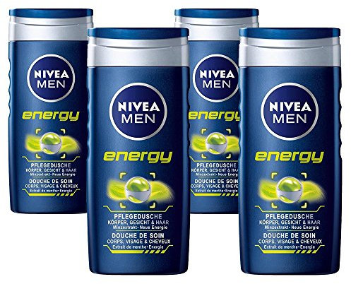Nivea Men, Gel doccia Energy, 4 pz. da 250 ml