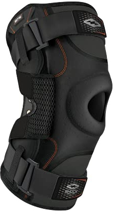 Shock Doctor Knee Brace, Compression Knee Brace for Men & Women, Hinged Knee Brace with Side Stabilizers, Maximum Support, Adjustable Dual Hinges, Knee Braces and Knee Support