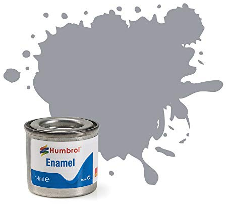 Humbrol Model Paint - AA0713 No 64 Light Grey - Matt - Tinlet No 1 (14ml), Enamel Paints for Models, Plastic, Metal, Wood, Glass, Ceramics and More, Enamel Touch Up Paint - Hobby Paint for Craft Kits