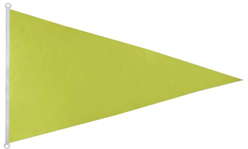 AZ FLAG - Drapeau Plage orange triangle Spécial Extérieur - 150x90 cm - Drapeau Flamme De Baignade Orange En Maille Bloquée Avec Anneaux Plastiques Intégrés - 170g
