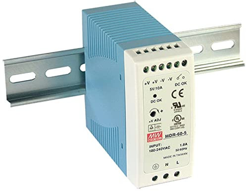 DIN-Rail Fuente de alimentación 60W 12V 5A ; MW MEAN WELL, MDR-60-12