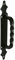 Amig - Handle for Passage or Entry Doors Mod.101 | 280 x 45 mm | Rustic Style Handle | Forged Type | Zamak Black Finish | Includes Coach