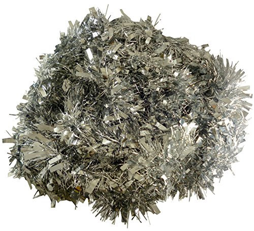 Christmas Concepts® 2.7m Meter Chunky/Fine Christmas Lametta - Weihnachtsdekoration - Hochwertige Lametta (Silber)