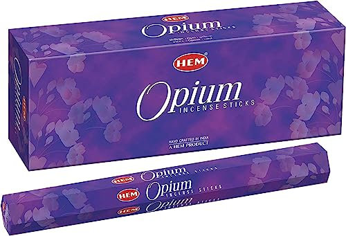 HEM Set di bastoncini di incenso, 6 confezioni da 20 g, circa 120 bastoncini oppio