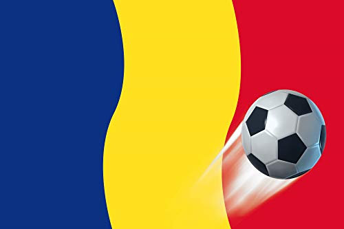 1art1 Fotboll – Rumänien landsflagga XXL affisch 120 x 80 cm
