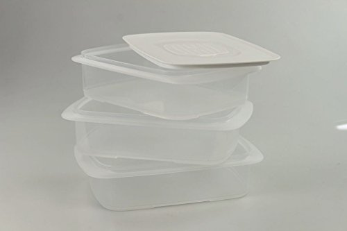 TUPPERWARE Cool`N Fresh 1,5L (3) Behälter+Klimadeckel weiß Coolsmart Stapelprofi