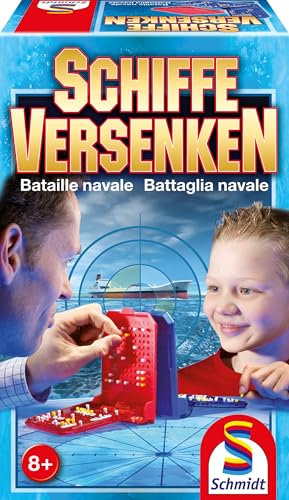 Schmidt Spiele 49092 Schiffe versenken, Reise-und Familienspiel, bunt