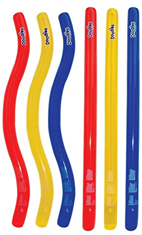 Swimline Doodles Inflatable Pool Noodle Float, 6 Count