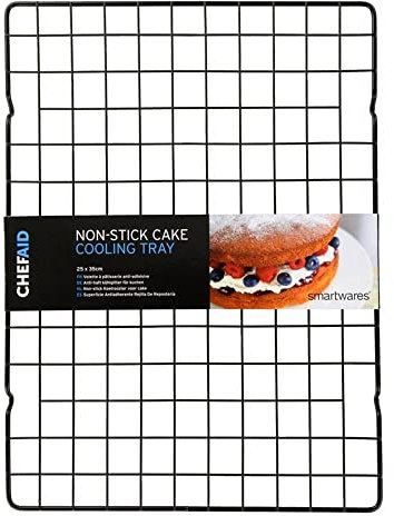 Chef Aid Antihaft-Kühlrost 25cm x 35cm, Ideal zum Kühlen von Kuchen, Keksen und Snacks, Spülmaschinenfest und für Moderat Temperierte Öfen Geeignet