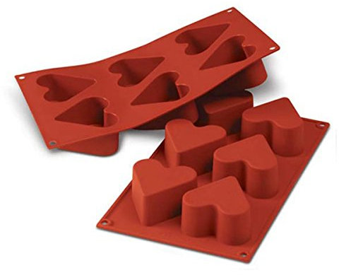 silikomart 20.036.00.0060 Stampi, Silicone, Rosso, 30x17.5x4 cm