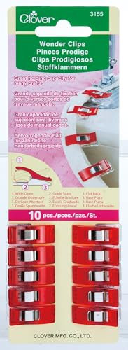 Clover MIDH14,4,10 Stoffklammern Inhalt 10 Stück Wonder Clips, Blau