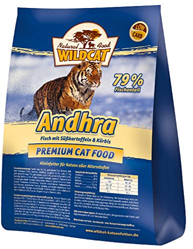 Wildcat – Andhra Adult | Trockenfutter mit natürlichen Zutaten und wertvollen Superfoods für ausgewachsene Katzen. Getreidefreies Alleinfutter ohne künstliche Zusatzstoffe im Beutel | Trockenfutter