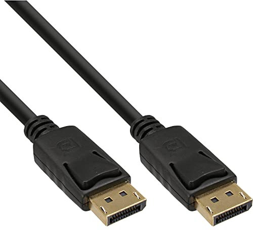 InLine® 17133P DisplayPort Kabel, schwarz, vergoldete Kontakte, 0,3m