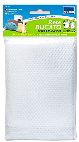 PARODI & PARODI - El saco para ropa con cremallera, bolsa para proteger la colada, bolsa de malla para lavadora, ideal para lavar ropa, medias, calcetines, ropa interior, 60 x 70 cm