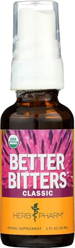 Herb Pharm Better Bitters Certified Organic Digestive Bitters, Classic, 1 Oz