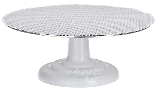 Ateco Cast Iron and Non-Slip Pad Cake Stand, 12 inch, White