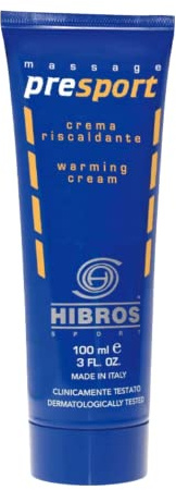Hibros Crema Attivante Pre Sport Presport Ciclismo - Stagione Mite Fredda - Riscaldante Medio - Massaggio Assorbimento Rapido - Crema Sport 100ml