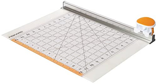Fiskars Rollmesser Ø 45 mm mit Lineal, 12” x 12”, Orange/Weiß, 1016264