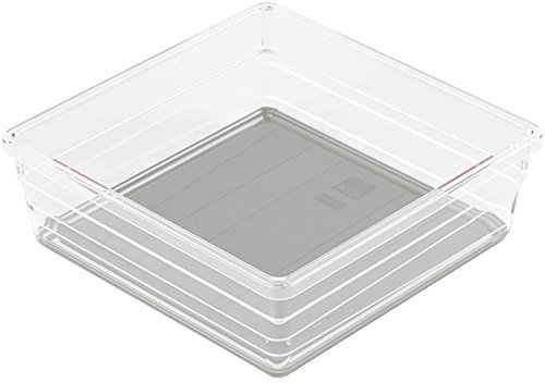 Kis 6075600 0516 02 Sortierbox Sistemo, Plastik, transparent/grau, 15 x 15 x 5 cm
