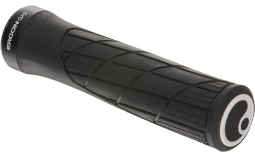 Ergon - GA2 Ergonomic Lock-on MTB Fahrradgriffe | Standard kompatibel | Für Mountain Bikes | Schwarz