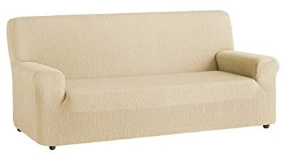 Textilhome Sofa Überzug 1 Sitzer – Moderner Jacquard Sofabezug, Elastische Couch Überzug Sofahusse, Schutz für Hunde & Haustiere, Sofa Cover 70-100 cm. Beige