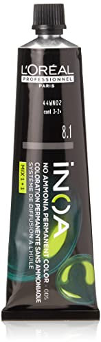 L'Oréal Inoa - Oxidative Coloration Ohne Ammoniak 8,1 Hellblond Asch, 1er Pack (1 x 60 ml)