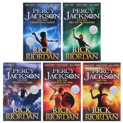 Percy Jackson Pack, 5 books, RRP £34.95 (Battle Of The Labyrinth; LightningThief; Last Olympian; Sea of Monsters; Titan's Curse). (Colour Young Puffin)