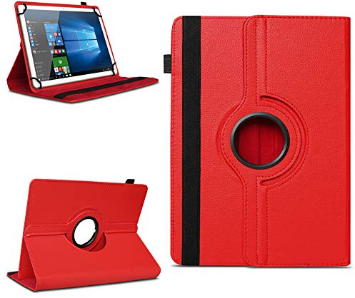 NAUC Robuste Universal Hülle 10 10.1 10.2 10.3 10.4 10.5 10.6 10.8 11 Zoll Tablet Schutzhülle Kunstleder Tasche Standfunktion extra 360° Drehbar