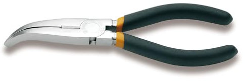 Beta 1164 160 - Pinze a becchi piatti lunghissimi piegati zigrinati manici ricoperti con 2 strati di PVC antiscivolo