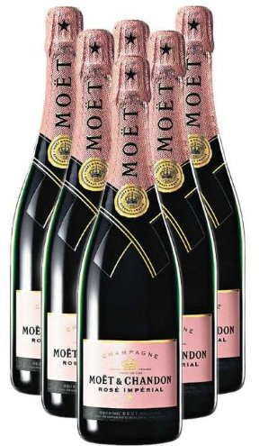 Moet and Chandon Rose Imperial Champagne NV 75 cl (Pack of 6)