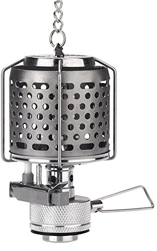 Mini Portable Camping Lantern Gas Light Tent Lamp Torch Hanging Metal Lamp-chimney Butane 80LUX