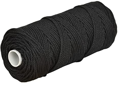 Corderie Italiane 006000143 Treccia Palamiti, 1.5 mm, 100 mt, Colore nero