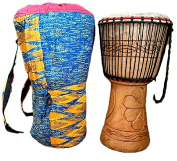 AMI 10/11-Inch Handmade Djembe Drum Bag With Beautiful West-African Fabric