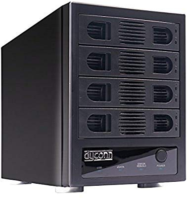 Dyconn à Quartz 2–2 Baie Raid et JBOD Enclosure – Disque Dur 8,9 cm eSATA, USB 3.0, système de Stockage Raid – échangeable à Chaud 4 Bay Noir