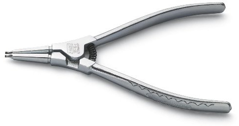 HAZET Sicherungsringzange 1846C-1, Gerade Ausführung (Form A), Länge 140 mm | Chrom-Vanadium, verchromt, Spitze stahlgrau, DIN 5254 Form A, Länge 140 mm, 96 g, Länge: 140 mm, Gerade Ausführung (Form A)