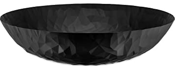 Alessi CR01/37 B Joy Tafelaufsatz aus Stahl, epoxidharzlackiert, super schwarz