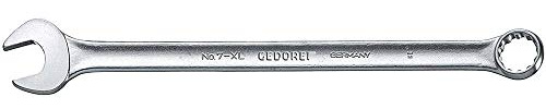 GEDORE Ring-Maulschlüssel, SW 34 mm, extra lang, 15° abgewinkelt, 12-kant, UD-Profil, Schraubenschlüssel, 520 mm, 7 XL 34