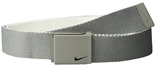 Nike New Tech Essentials - Cintura reversibile, Uomo, Cintura, 11249069, Carbone chiaro/Bianco, Taglia unica