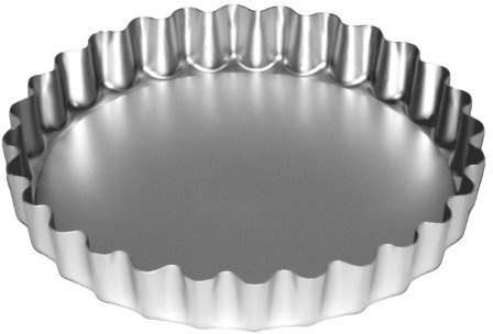 Silverwood 8 inch deep fluted flans, with loose base and ‘Silver Anodised’ finish