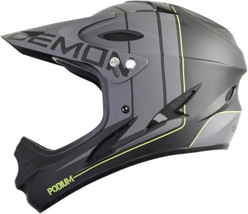 Demon Podium Full Face Mountain Bike Helmet (Black, L)