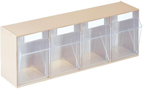 Klarsichtmagazin beige B600xT168xH207mm 4xGr.D PS