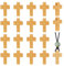 PH PandaHall 50PCS Pendentifs Croix en Bois pour Pâques, Perles Croix pour Bracelets Cross Jewelry de Prière Rétro Croix en Bois pour Communion pour Pentecôte, Bijoux Collier, Pendentifs, Trou 2mm