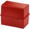 HAN Karteibox DIN A7 quer, innovative Lernbox, Lernkartei, modernes Design für 300 Karteikarten mit Stahlscharnier, 977-17, rot