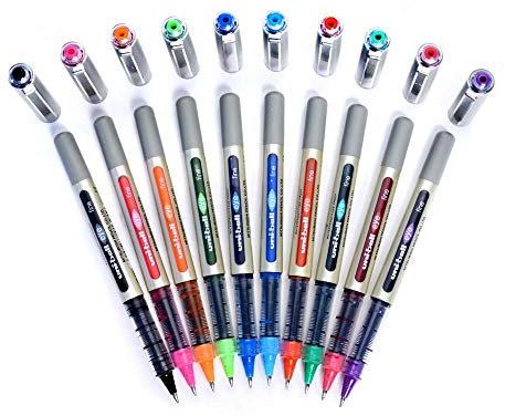 uni-ball EYE UB-157E Rollerball Pen 0.7mm Ball [Pack of 10] One of each colour