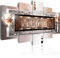 B&D XXL - Wandbilder XXL Abstrakt 200x100 cm 5 tlg Wand Deko Leinwand Grosse Bilder Groß Wanddeko Wohnzimmer Schlafzimmer Moderne Kunstdrucke - Textur Perlen Struktur Bronze Beige Glamour 020101-216