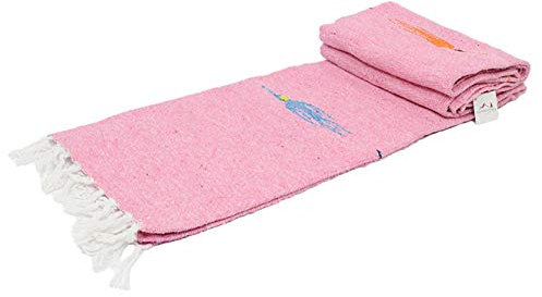 Open Road Goods Yoga-Decke – dicke mexikanische Thunderbird-Decke – handgefertigt und hergestellt für Yoga! (Pastellrosa)