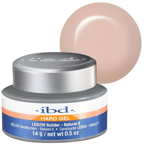 IBD Hard Gel – LED/UV Builder Gel Natural II, 1er Pack (1 x 14 g) – MADE IN USA – Nagelaufbau zu Hause – ohne Termine und laute Nagelstudios